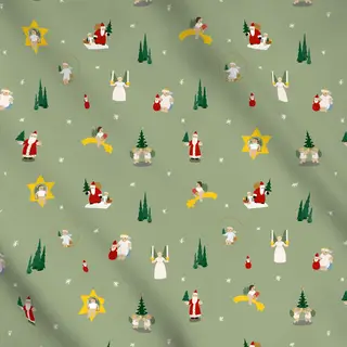 Meterware Figuren Muster Weihnachten
