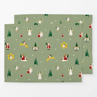 Tischset Figuren Muster Weihnachten