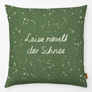 Kissen Leise rieselt der Schnee Grün