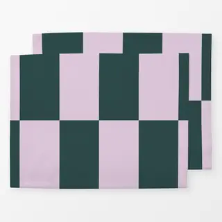 Tischset Grün Rosa