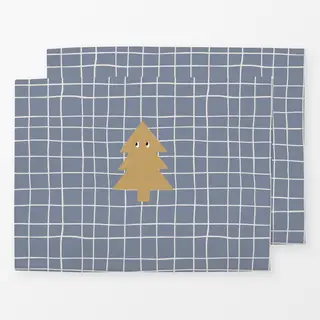 Tischset Blau Gelb
