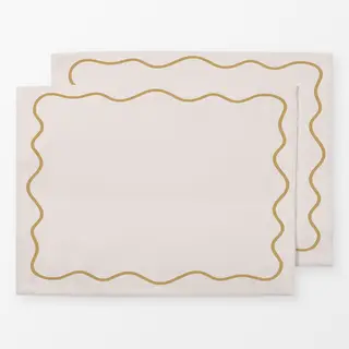 Tischset Beige Gelb