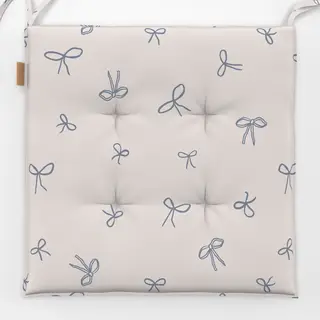 Sitzkissen Beige Hellblau