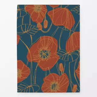 Geschirrtücher Mohn blau