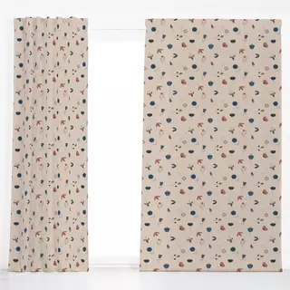 Dekovorhang Scandinavian Autumn Wild Flowers 2