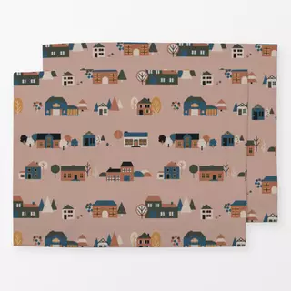Tischset Scandinavian Autumn Houses