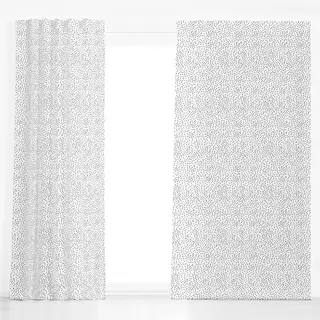 Dekovorhang Dots BW