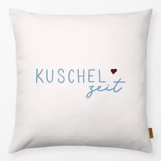 Kissen Kuschelzeit beige blau