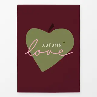 Geschirrtücher Autumn love burgundy oliv