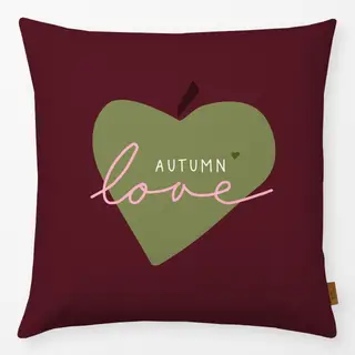 Kissen Autumn love burgundy oliv