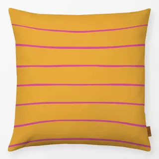 Kissen Mango feine Streifen gelb pink