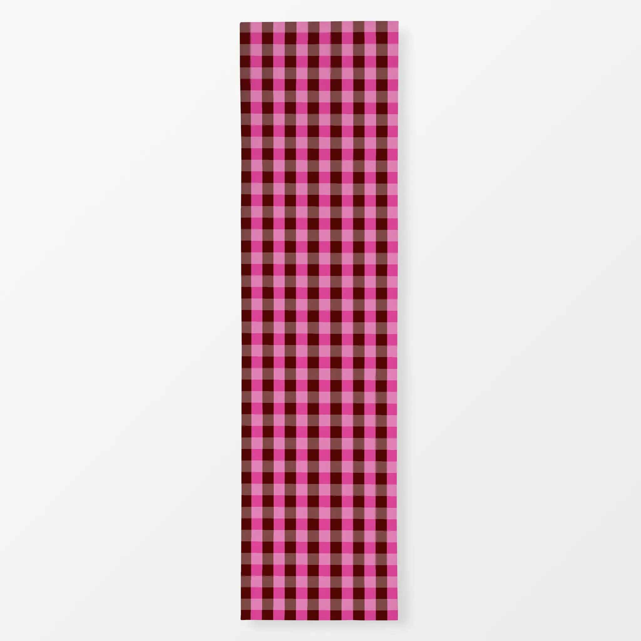 Tischläufer Bordeaux Pink Gingham - Herbst, Symbole & Muster - von „Carolin Vonhoff"; trend, Herbst, kariert, gingham, borde...
