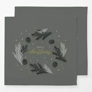 Servietten Adventskranz Tannenzweige