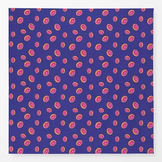 Tischdecke Grapefruit Muster lila gelb