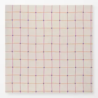 Tischdecke Karomuster Linien pink orange