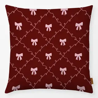 Kissen bordeaux rot rosa