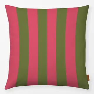 Kissen Cabana stripes oliv berry