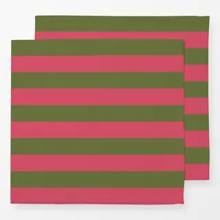 Servietten Cabana stripes oliv berry