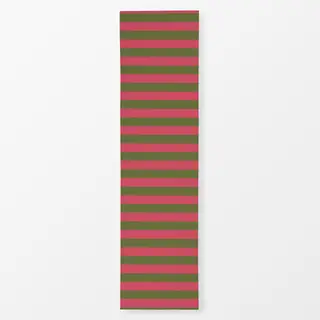 Tischläufer Cabana stripes oliv berry