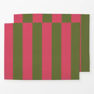 Tischset Cabana stripes oliv berry
