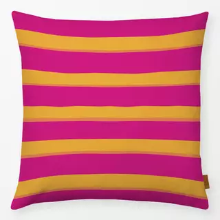 Kissen Mango Streifen pink gelb