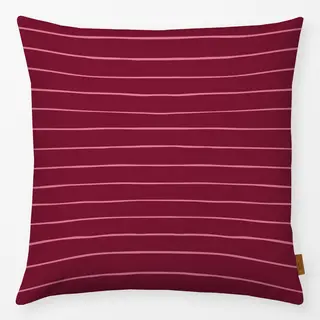 Kissen Streifen beige grün rot rosa
