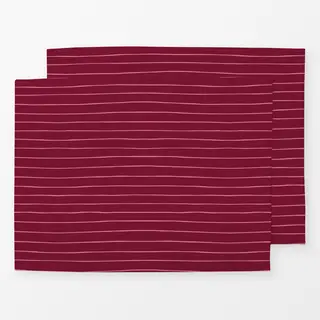 Tischset Streifen beige grün rot rosa