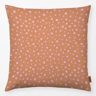 Kissen Herbstliebe rosa beige Punkte
