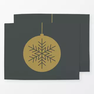 Tischset Weihnachtskugel Schneeflocke