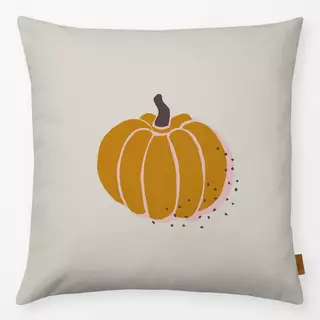 Kissen Herbstliebe Kürbis beige