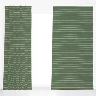 Dekovorhang Streifen beige grün