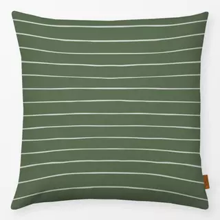 Kissen Streifen beige grün