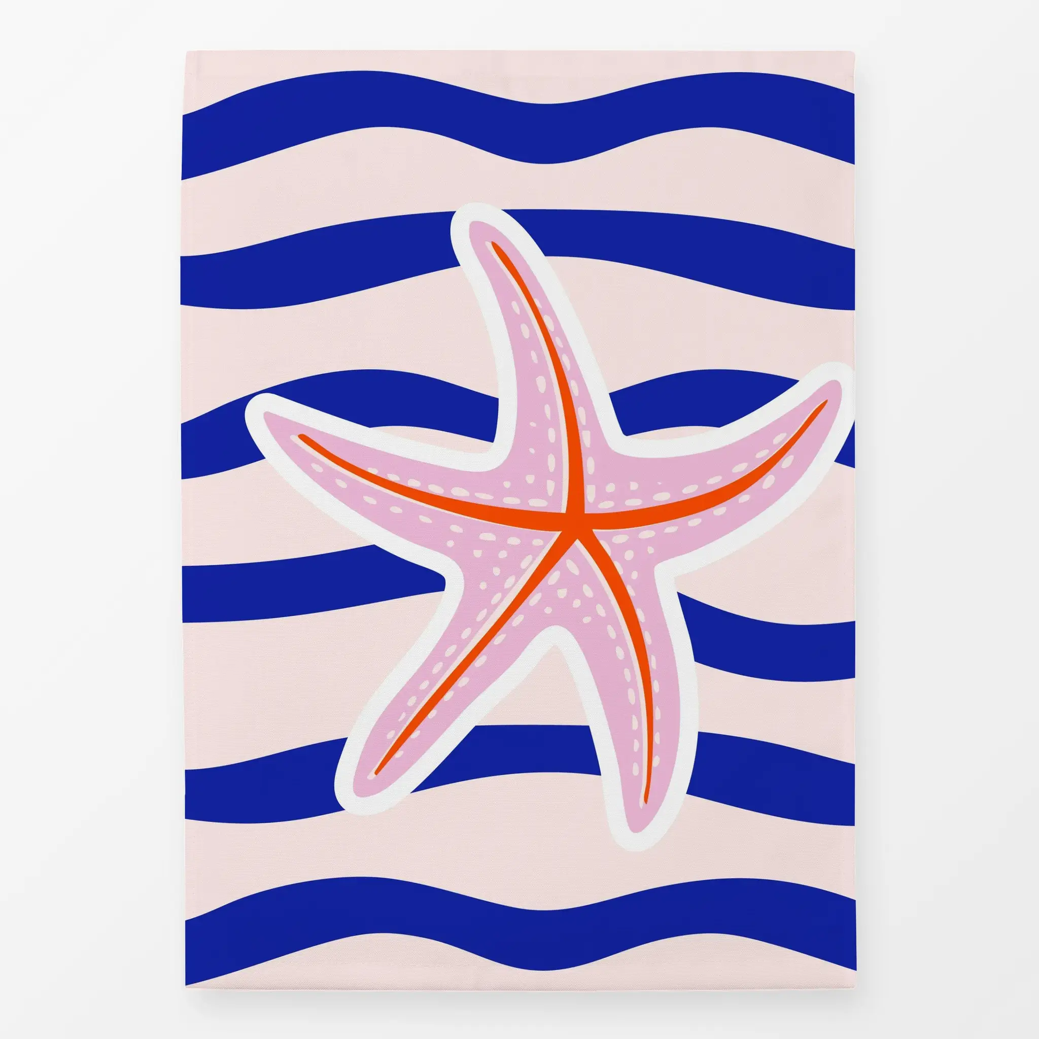 Geschirrtücher Coastal summer Seestern - Natur & Landschaft, Sommer, Tiere - von „Carolin Vonhoff"; Streifen, modern, Sommer...