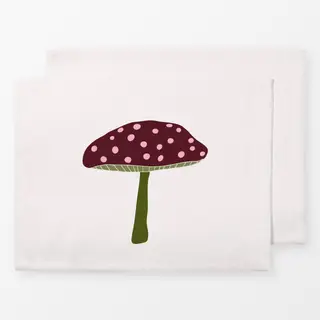 Tischset Fliegenpilz burgundy oliv