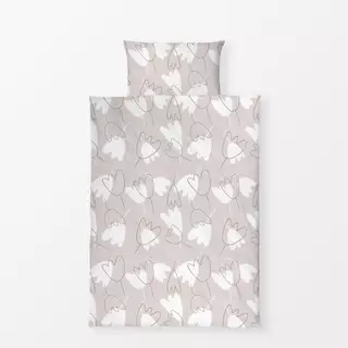 Bettwäsche Tulpen beige