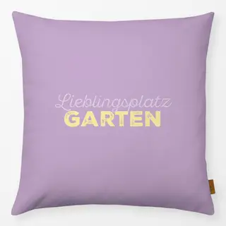 Kissen Lieblingsplatz Garten lila