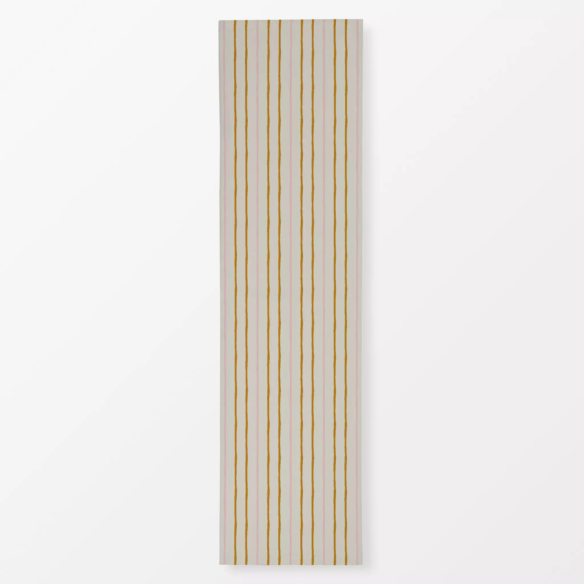 Tischläufer Streifen senfgelb beige rosa - Herbst, Symbole & Muster - von „Carolin Vonhoff"; Muster, Linien, Streifen, altro...