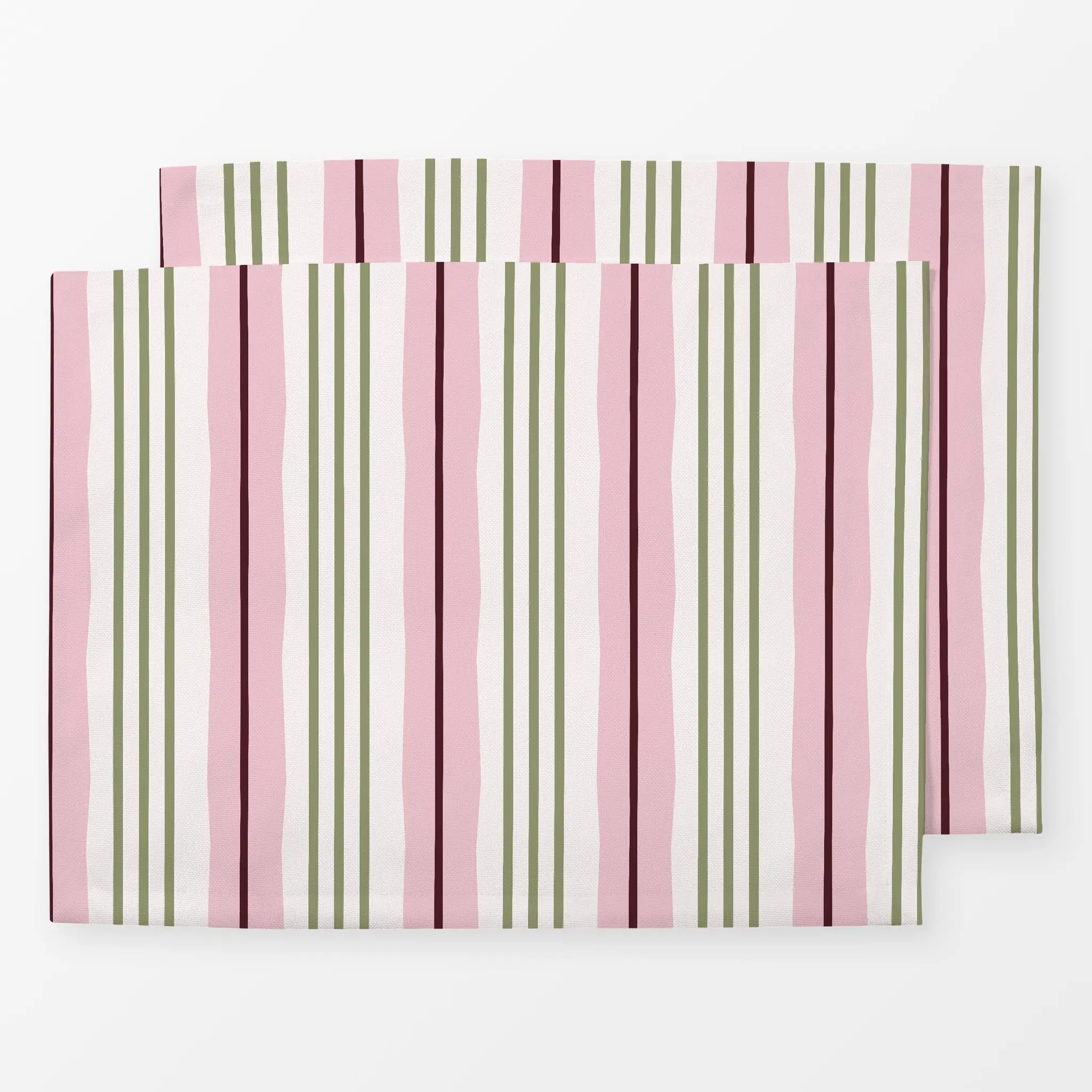 Tischset Autumn Berries Streifen hell - Herbst, Symbole & Muster - von „Carolin Vonhoff"; Streifen, Beeren, beige, minimalis...