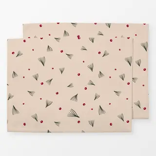 Tischset Cosy Christmas Zweige & Beeren beige