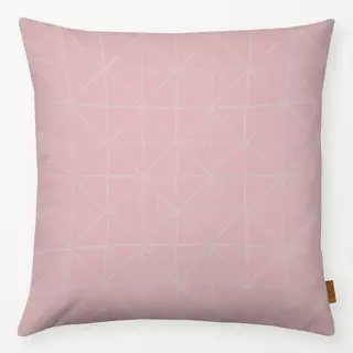 Kissen Muster Dreiecke rosa beige