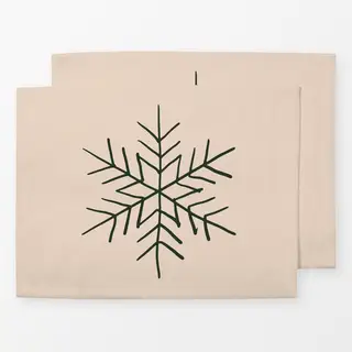 Tischset Cosy Christmas Schneeflocke beige