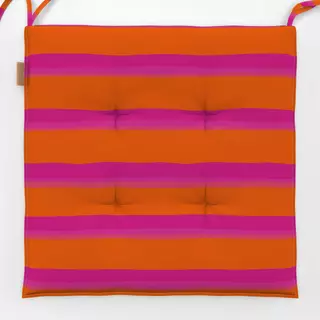 Sitzkissen Papaya Streifen pink orange