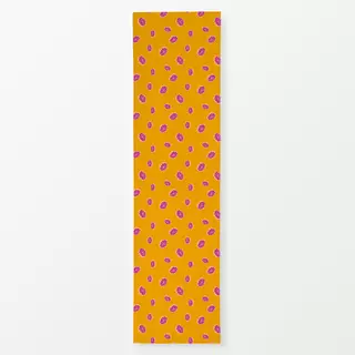 Tischläufer Grapefruit Muster pink gelb