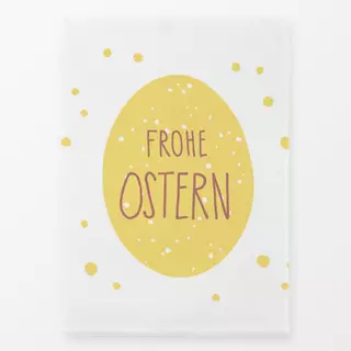 Geschirrtücher Frohe Ostern gelbes Osterei