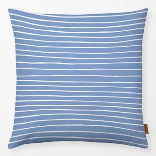 Kissen Streifen klein blau weiss