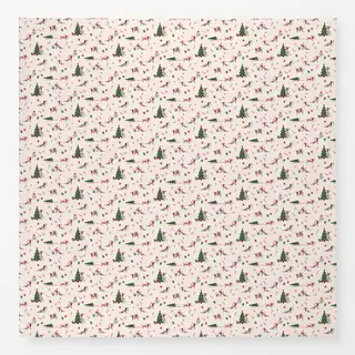 Tischdecke Weihnachtsmuster Dackel beige