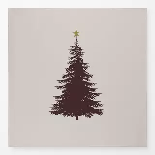 Tischdecke Weihnachtsbaum beige braun
