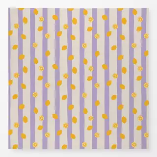 Tischdecke Zitronen Muster lila beige
