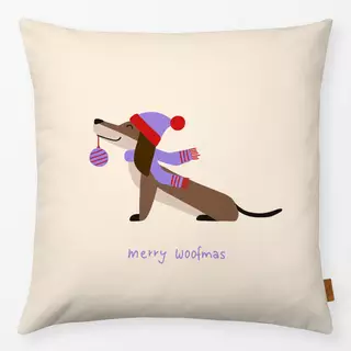 Kissen Merry Woofmas Dackel