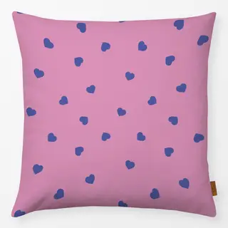 Kissen Herzen Muster rosa blau
